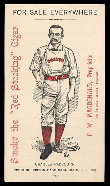 1887 Red Stocking Cigar Card Radbourn